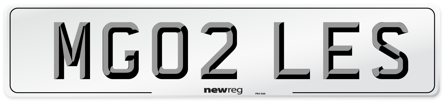 MG02 LES Number Plate from New Reg